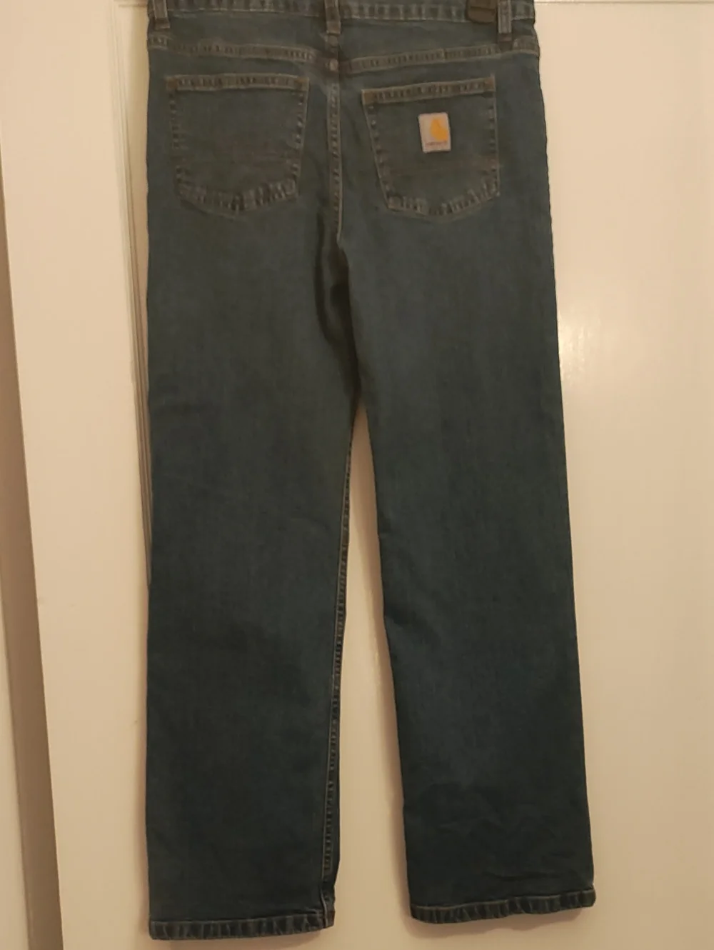 Carhartt Girls Size 12 Bootcut Jeans Blue Denim Adjustable Waist Western